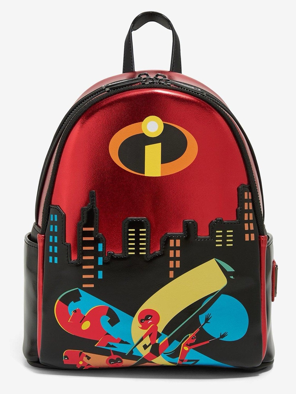 Loungefly Disney Pixar The Incredibles Family Metallic Mini Backpack